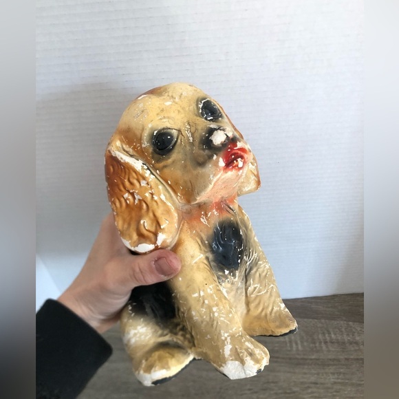 Vtg Carnival Chalkware Dog Statue - Picture 12 of 16
